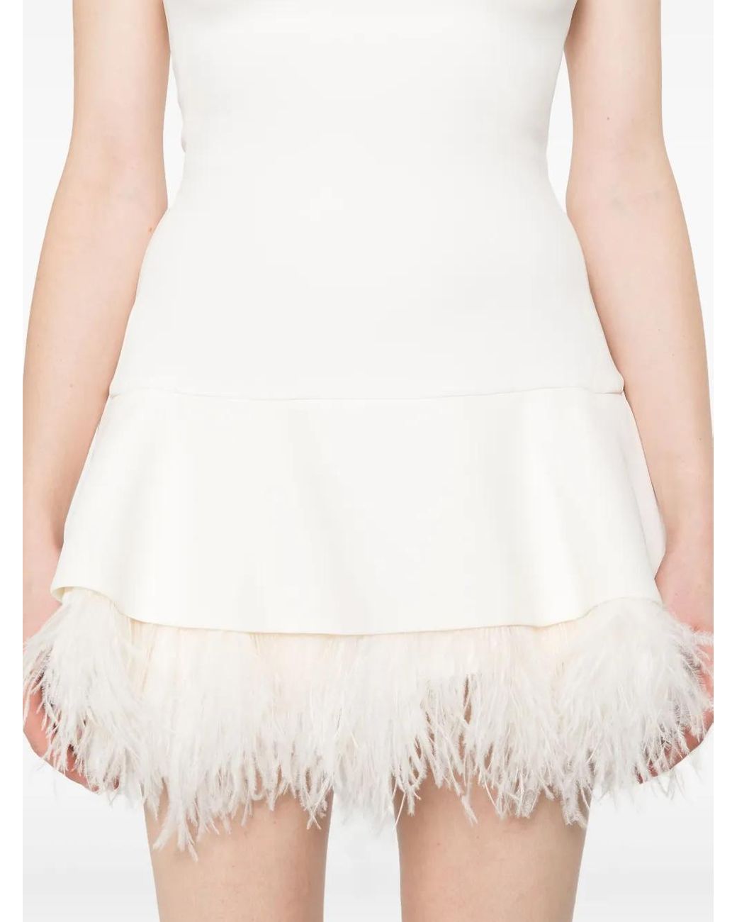 knee length dresses for ladies LACE ROSE STRAPPY MINI DRESS IN WHITE  David Koma