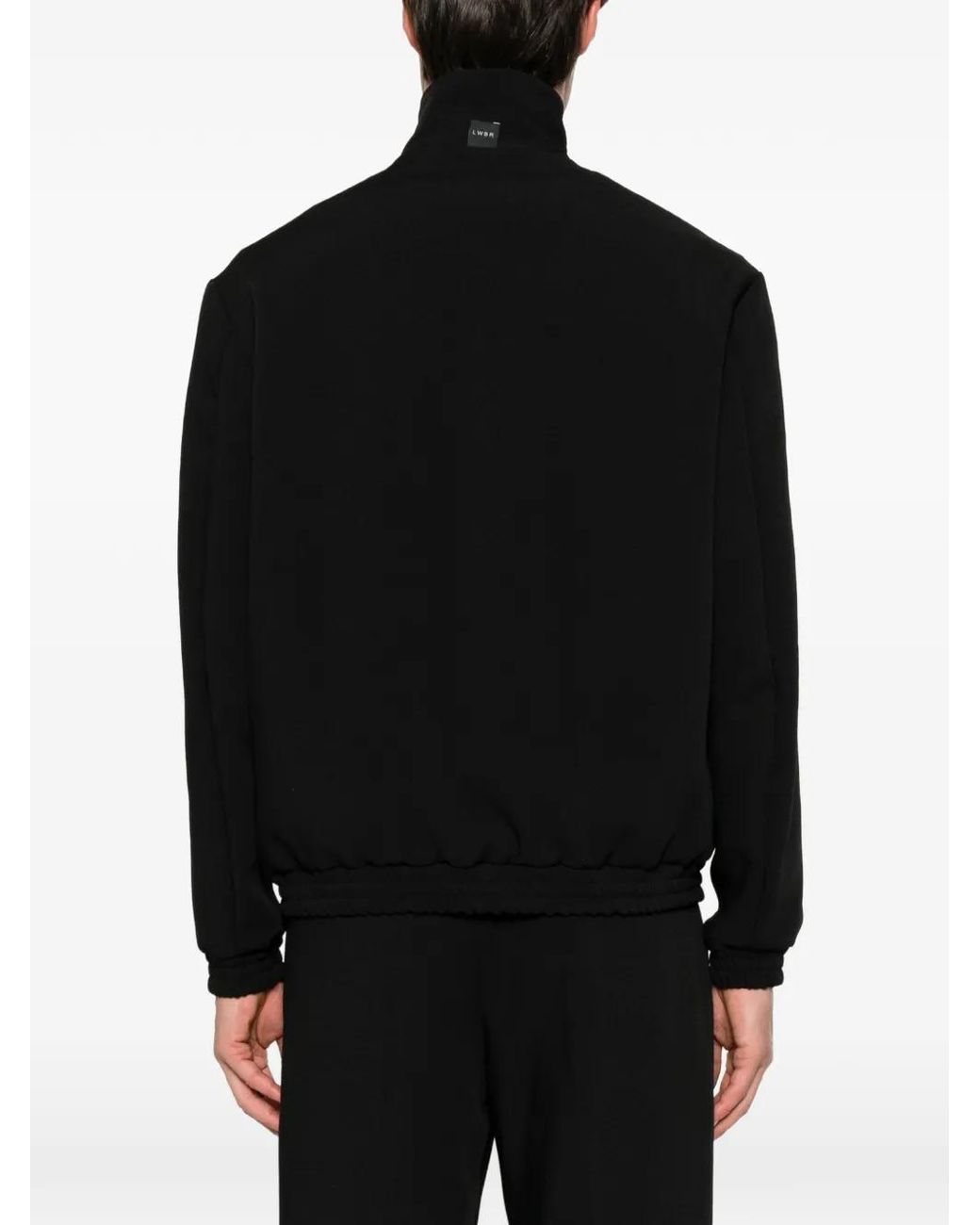 Low Brand Black Zip-Up High-Neck Jacket for men