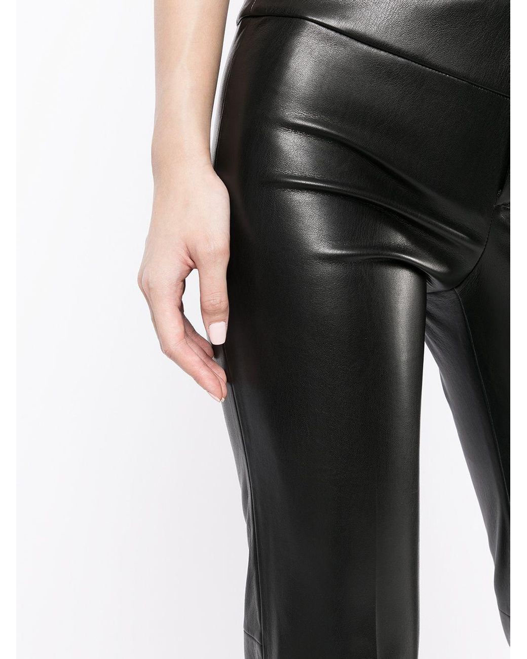 Womens alice + olivia black Maddox Leather Leggings | Harrods UK