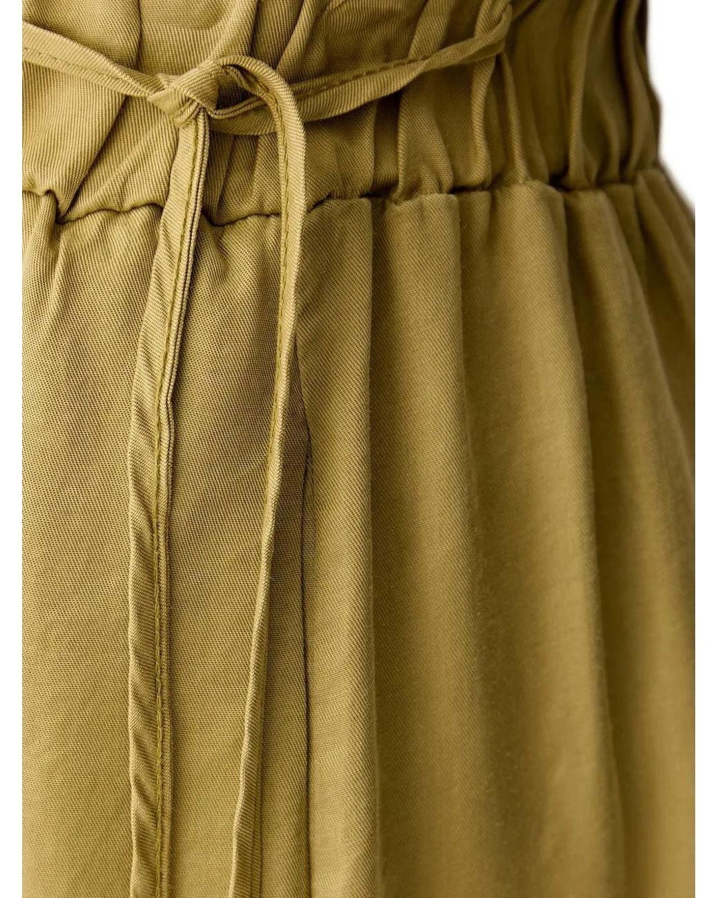 ViCOLO Metallic Elasticated-Waistband Wide-Leg Palazzo Pants