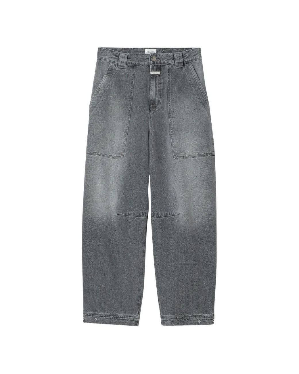 Closed Gray Rhannon Barrel-Leg Jeans