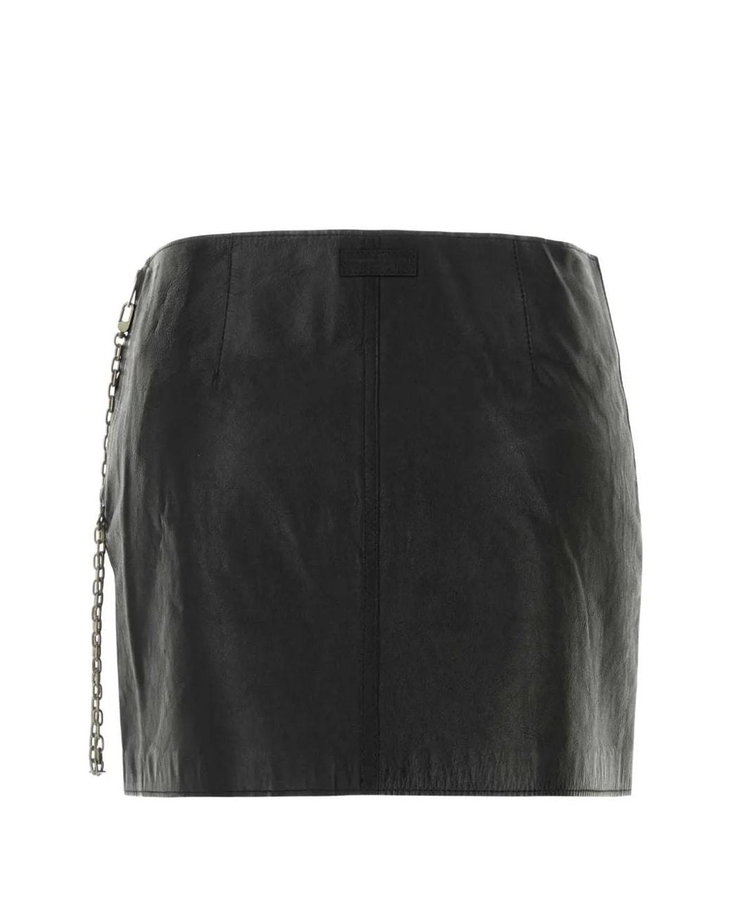 Alexander Wang Black Low-Rise Miniskirt Leather