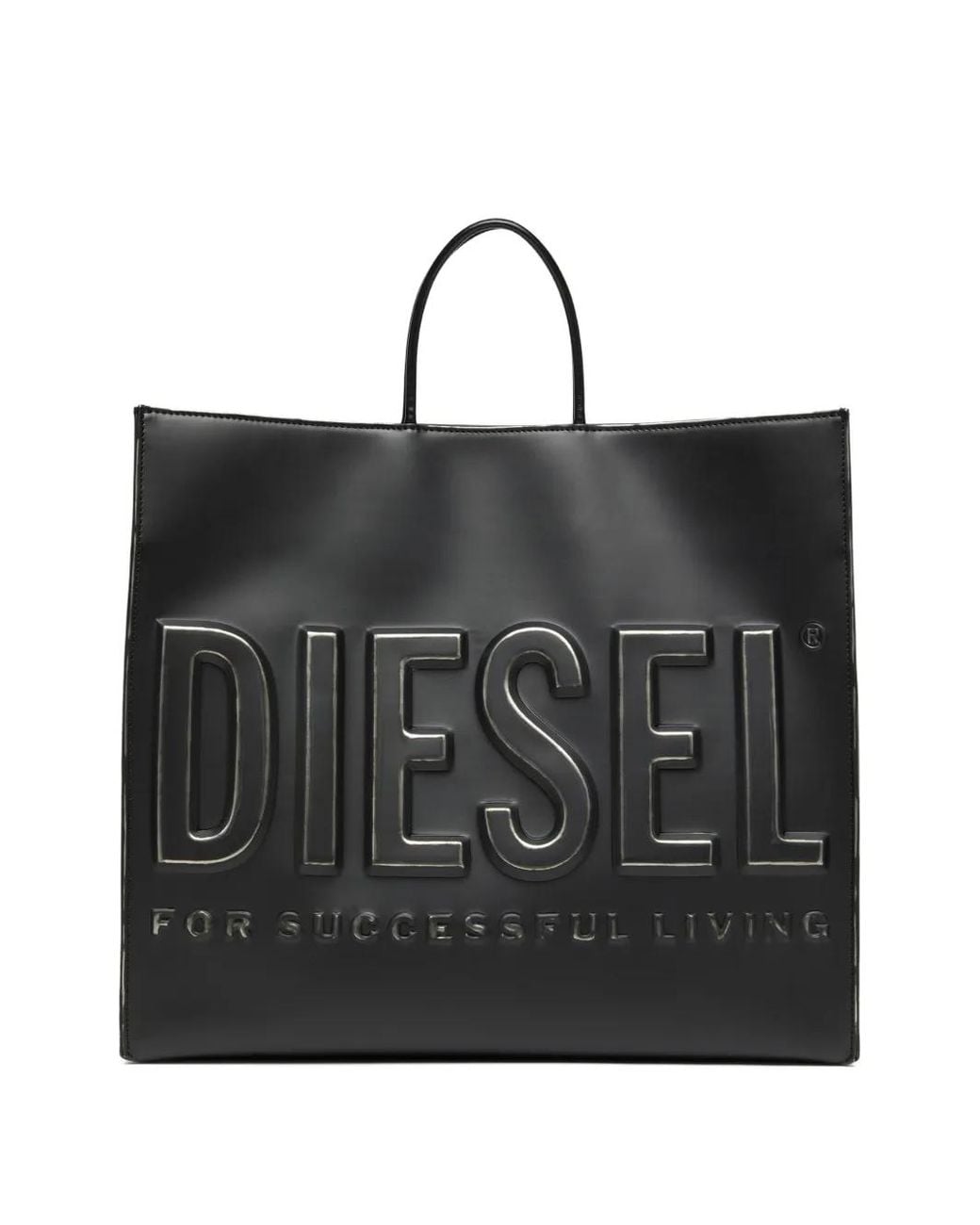 SELI's 様　DIESELレザーバッグ DIESEL Dsl 3D Tote Bag in Black | Lyst