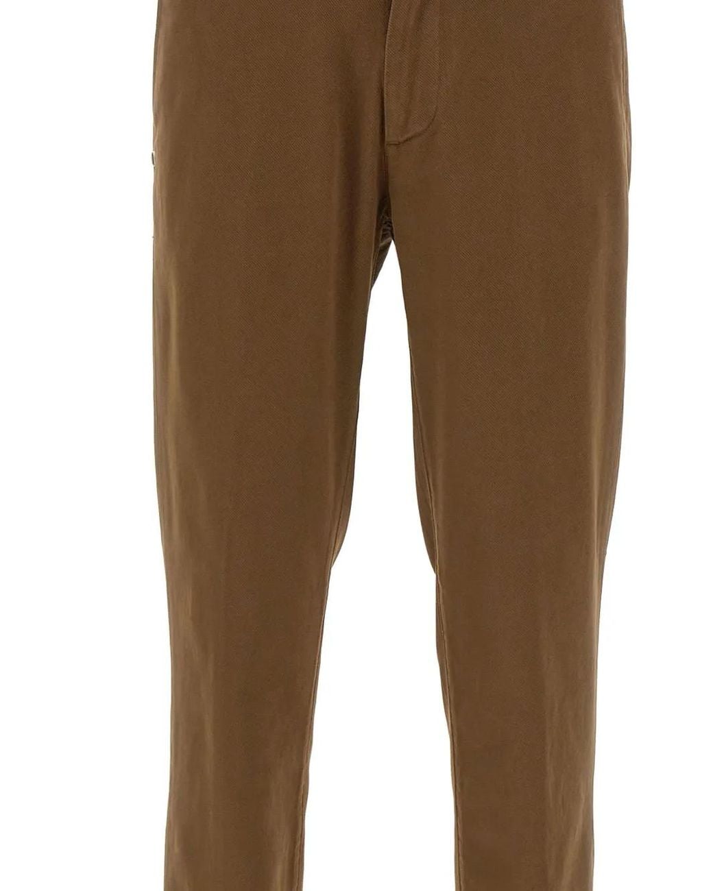Re-hash Brown Cuffed Welt-Pocket Trousers for men