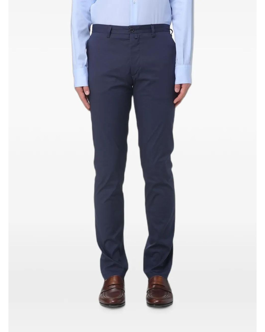Brooksfield Chino Broek in het Blue voor heren