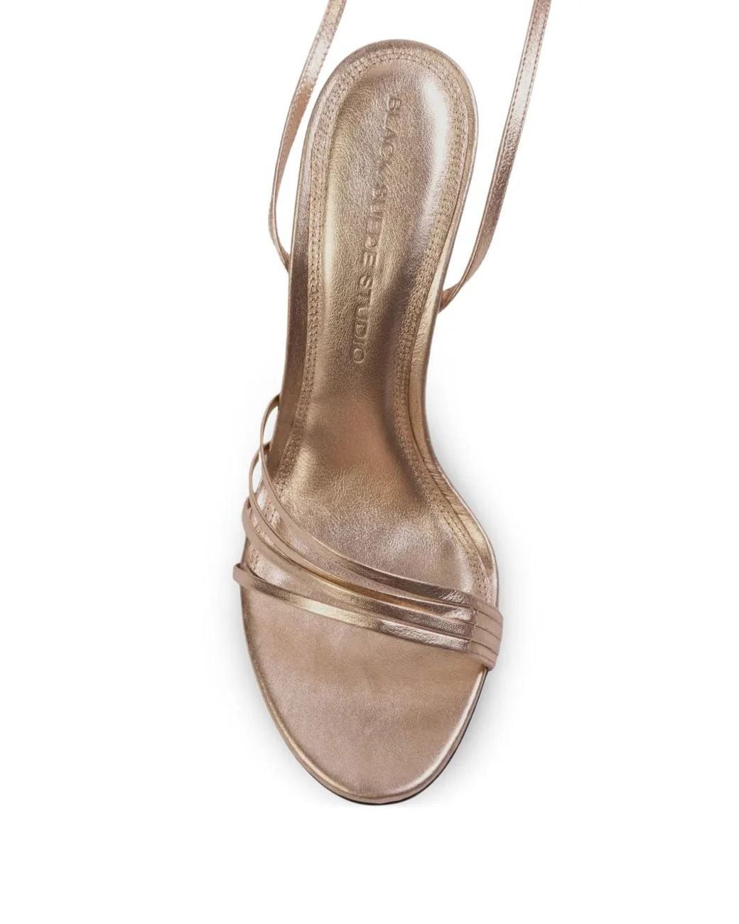 Black Suede Studio White Ella Metallic Multi-Strap Sandals