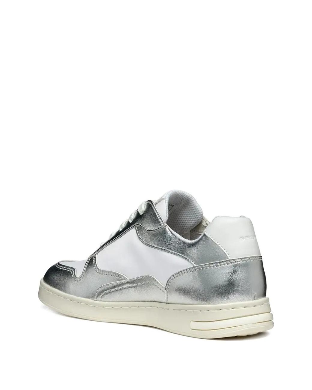 Geox Gray Debossed-Logo Sneakers