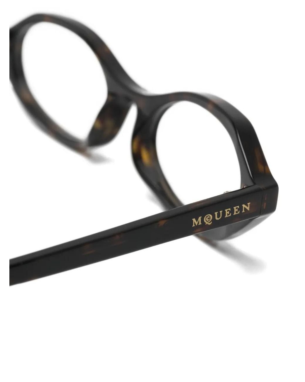 McQueen White Oval-Frame Glasses