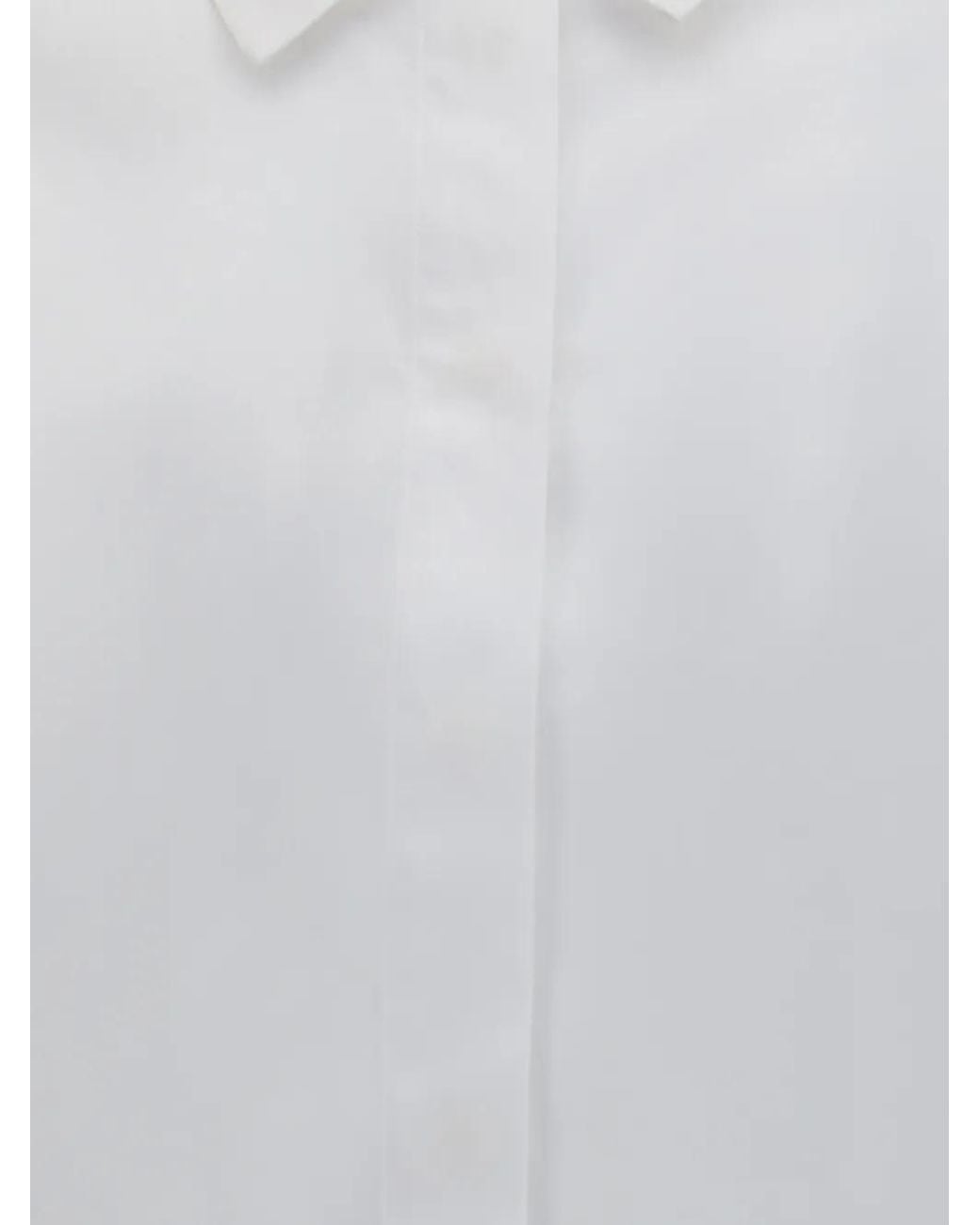 Lardini White Pointed-Collar Straight-Fit Shirt