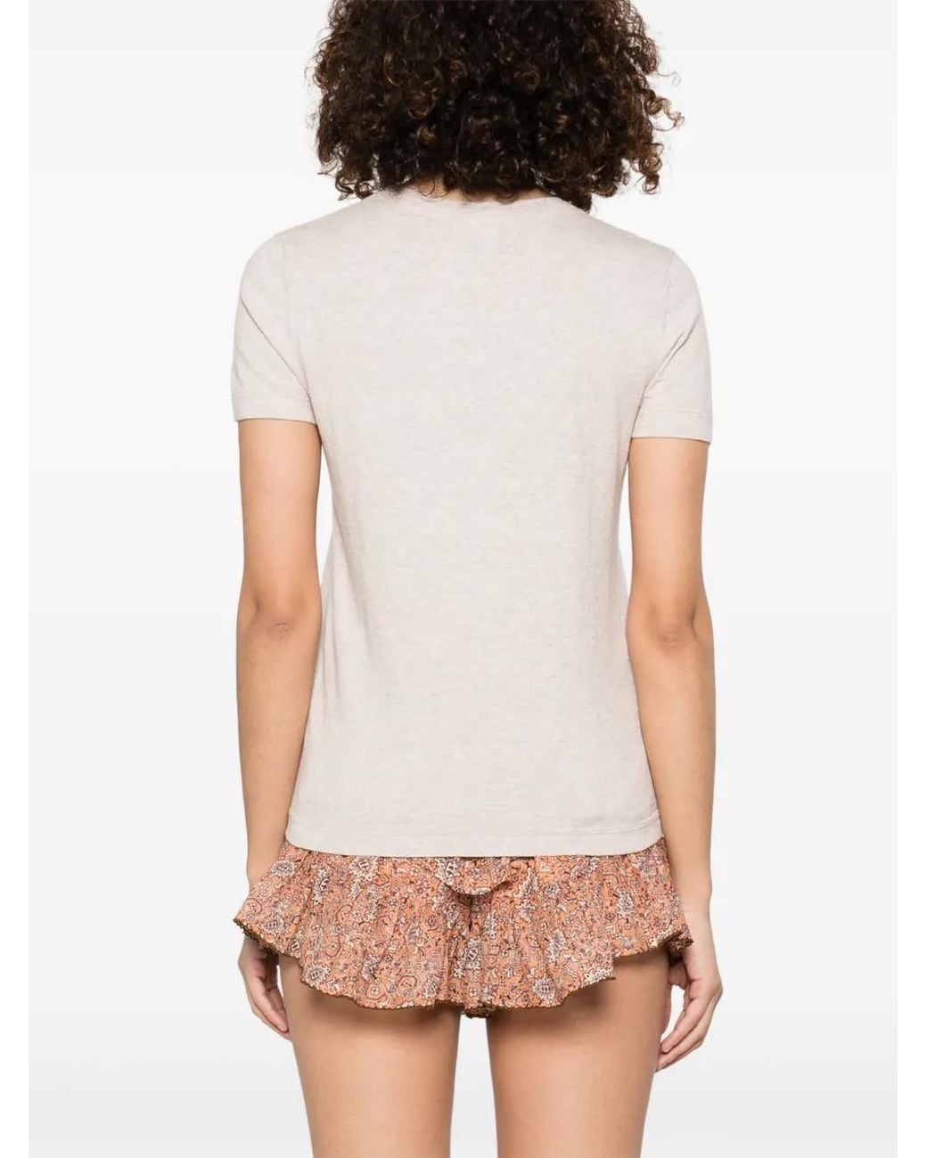 Bompard White Fine-Knit T-Shirt