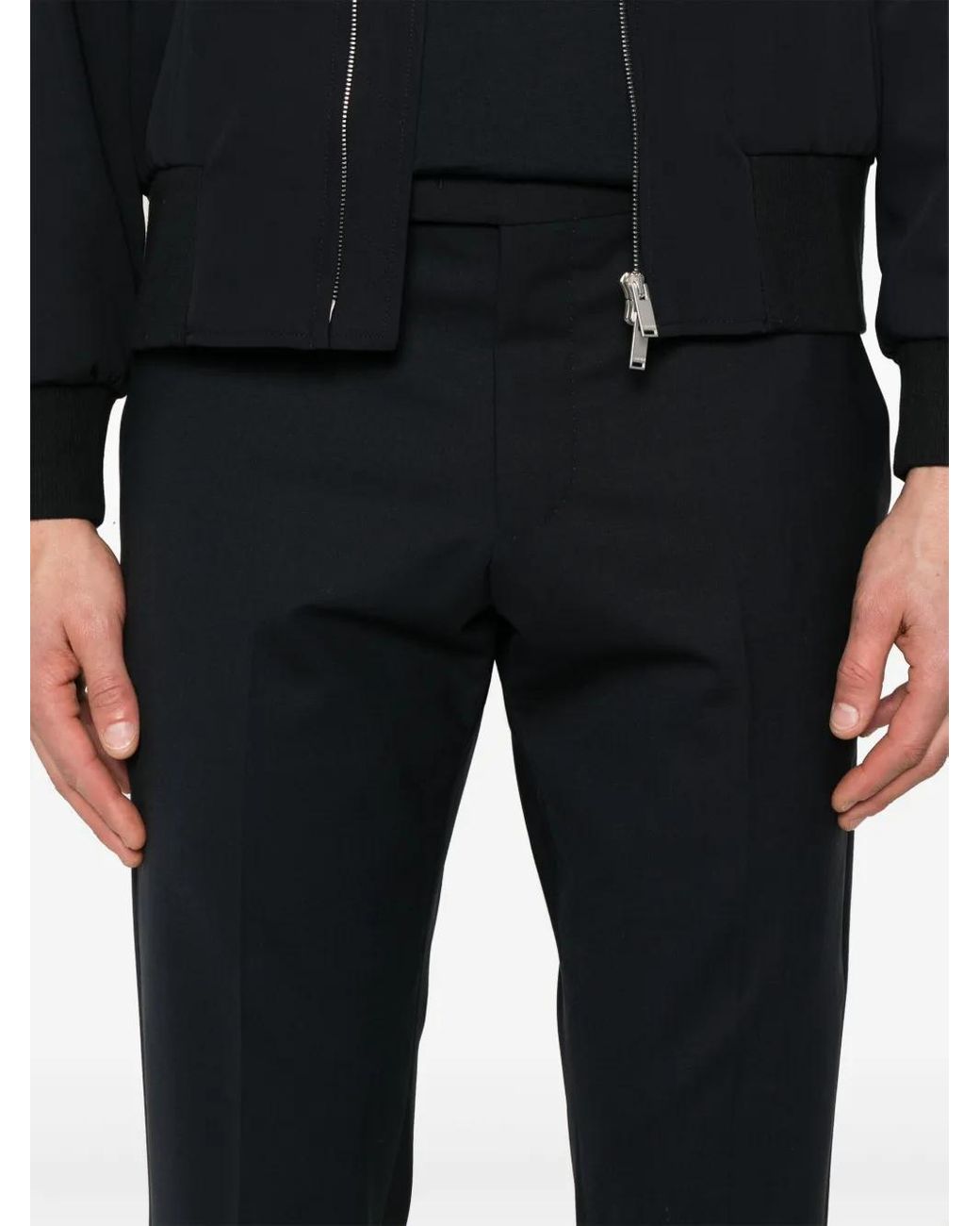 PT Torino Blue Tailored Trousers for men