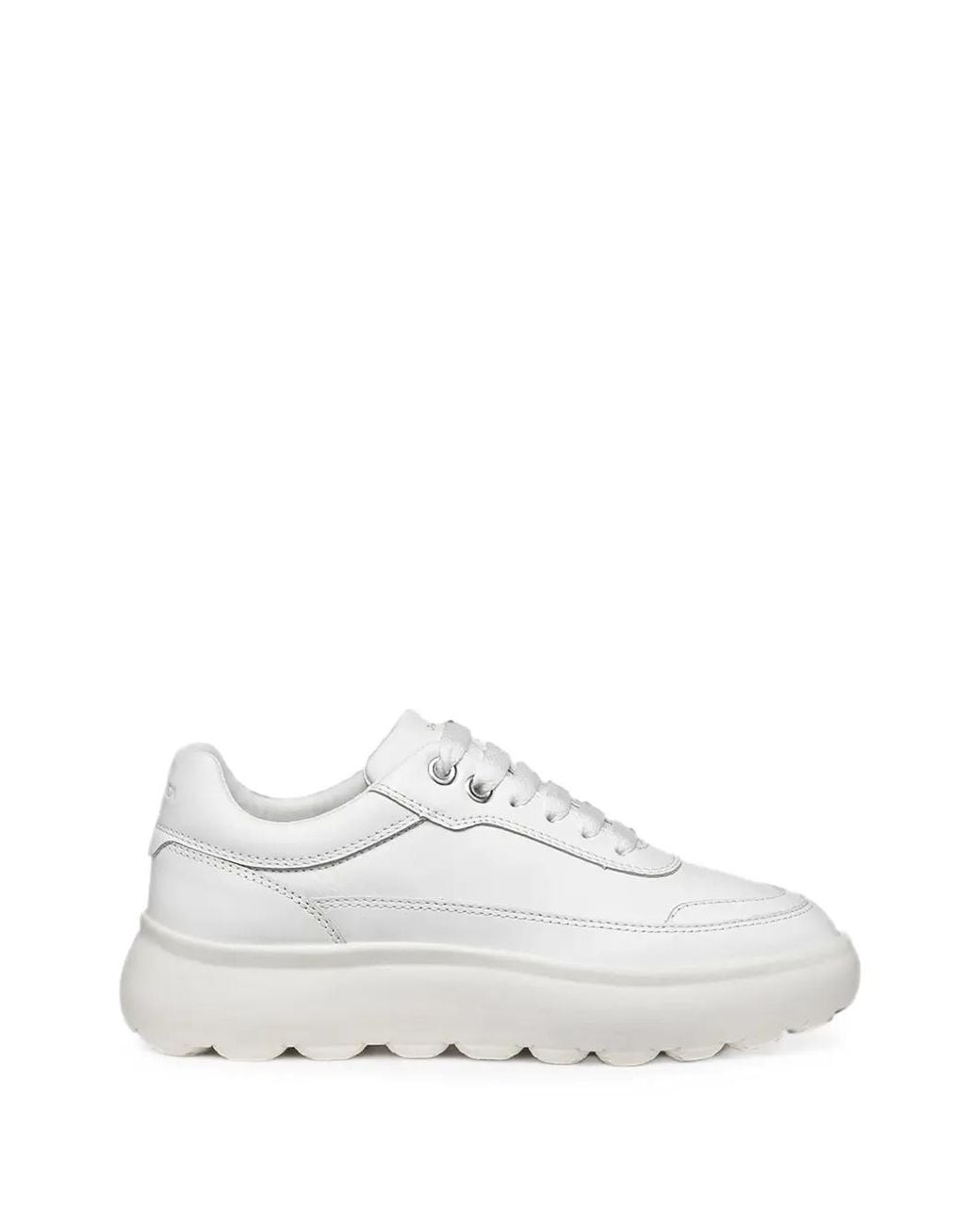 Geox White Baskets D Spherica Ec4.1 À Semelle Épaisse