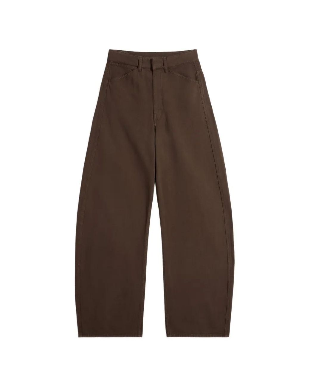 Lemaire Brown High-Waisted Curved Jeans