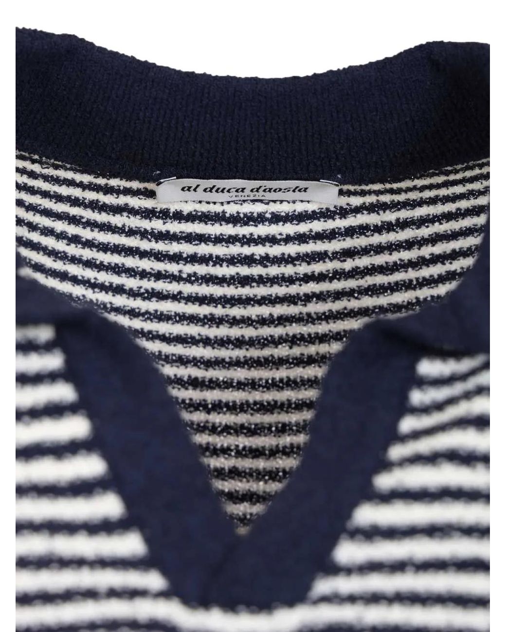 Al Duca D'aosta Blue Polo Rayé À Manches Courtes for men