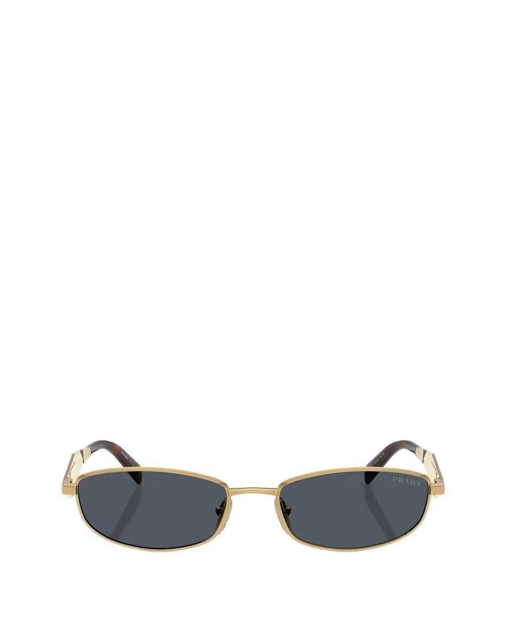 Prada Metallic Sunglasses With Logo