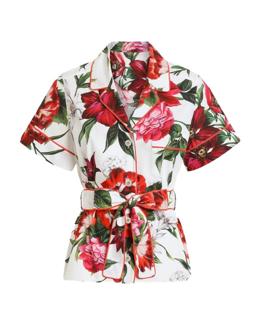 Dolce & Gabbana Red Cotton Shirt