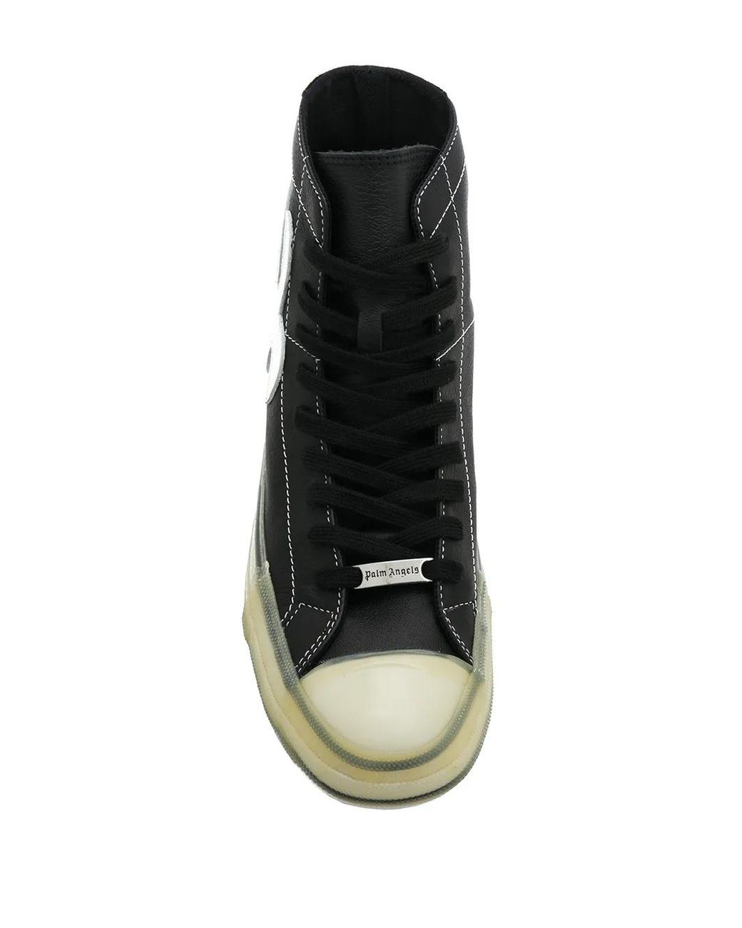 Palm Angels Black Palm Tree High-Top Sneakers for men