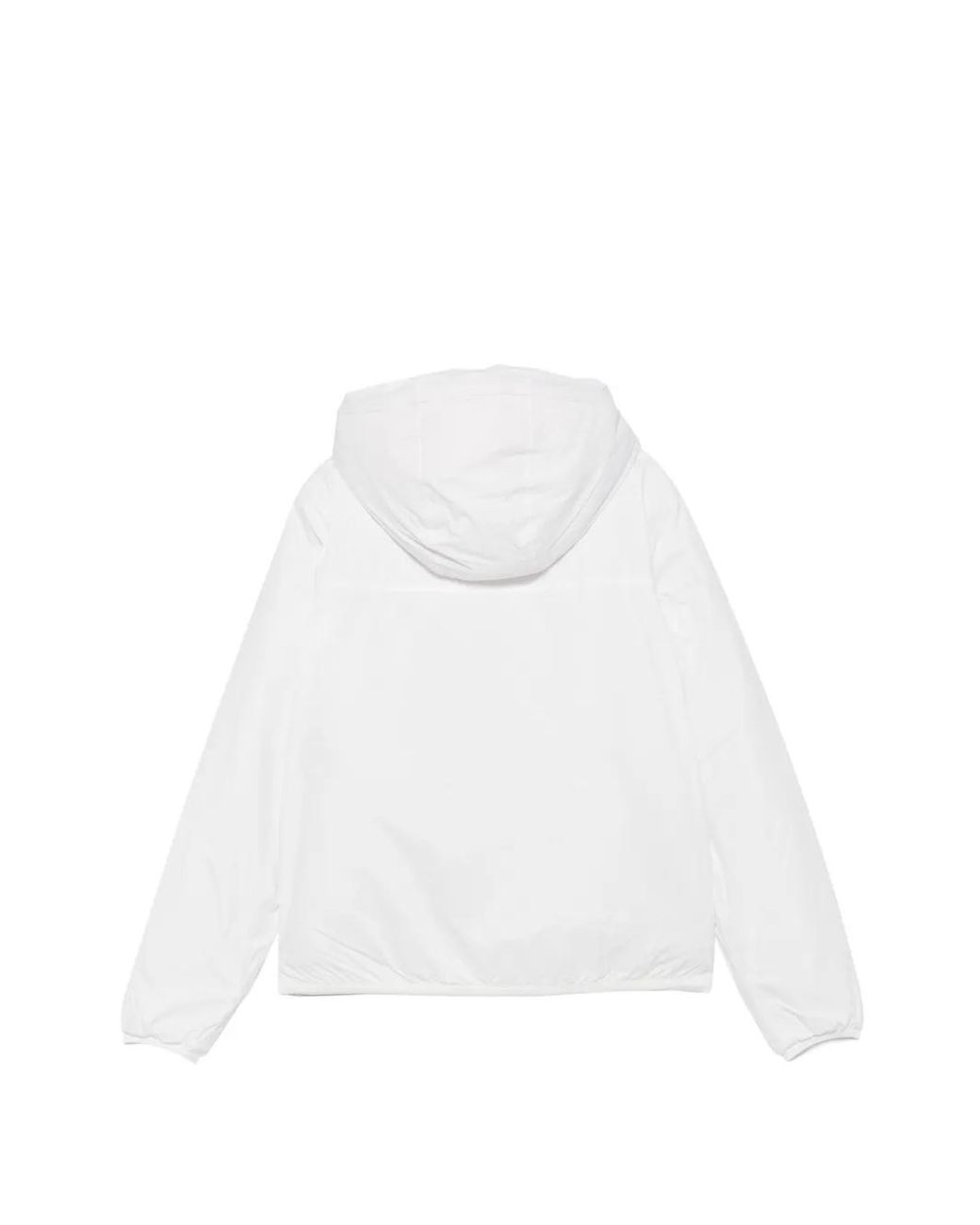 K-Way White Logo-Patch Hooded Jacket