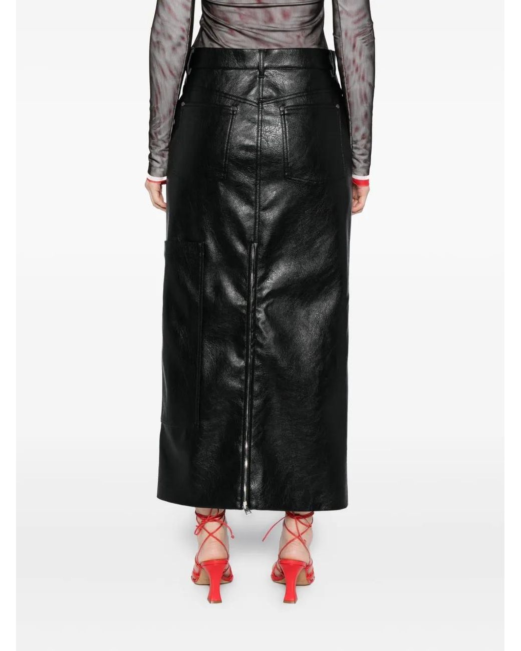 MSGM Black Gonna Skirt