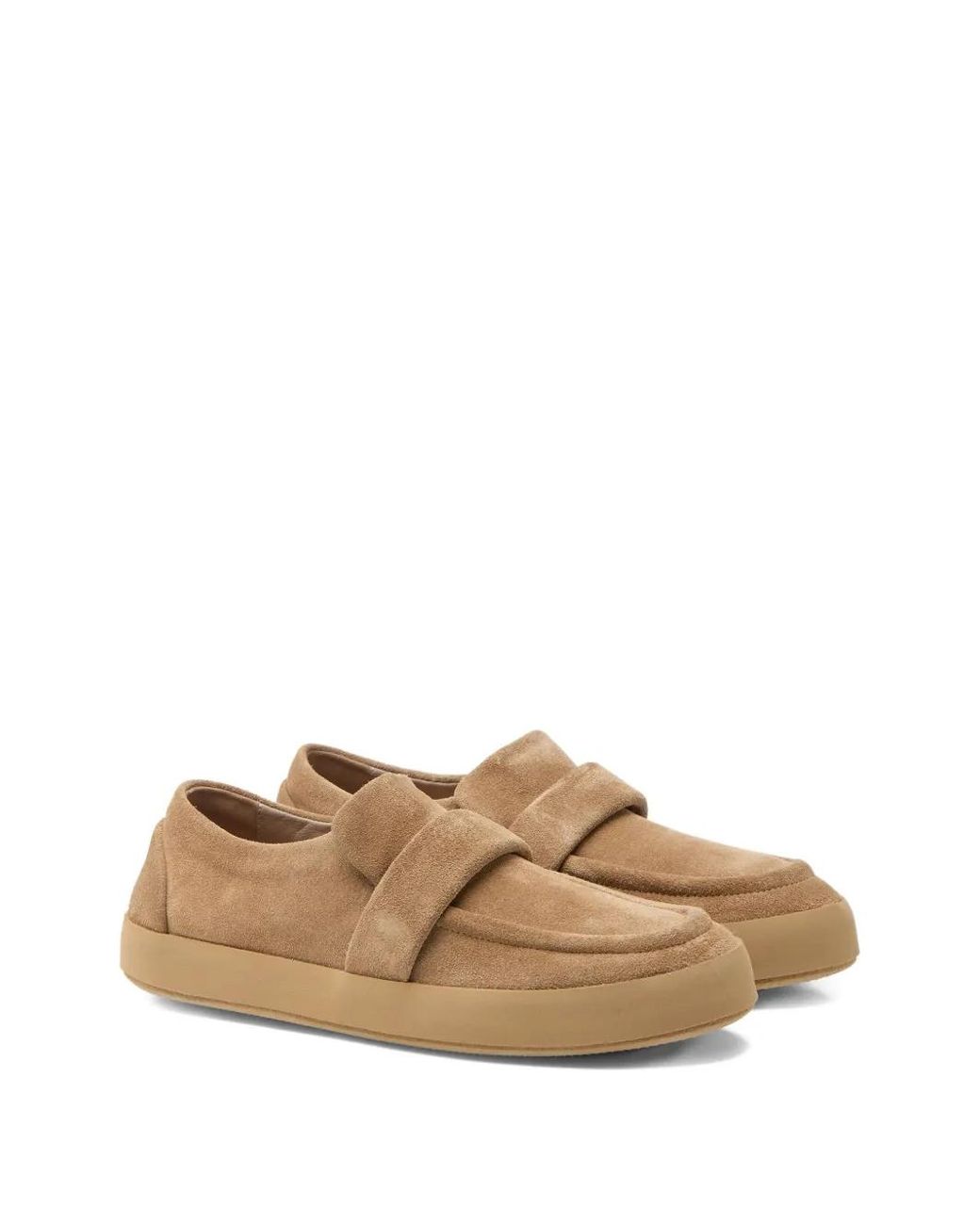 Marsèll Brown Touch-Strap Suede Loafers