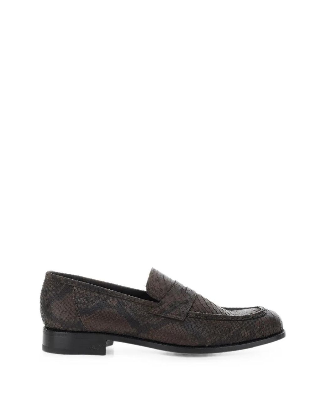 Lidfort Black Snakeskin-Effect Loafers for men