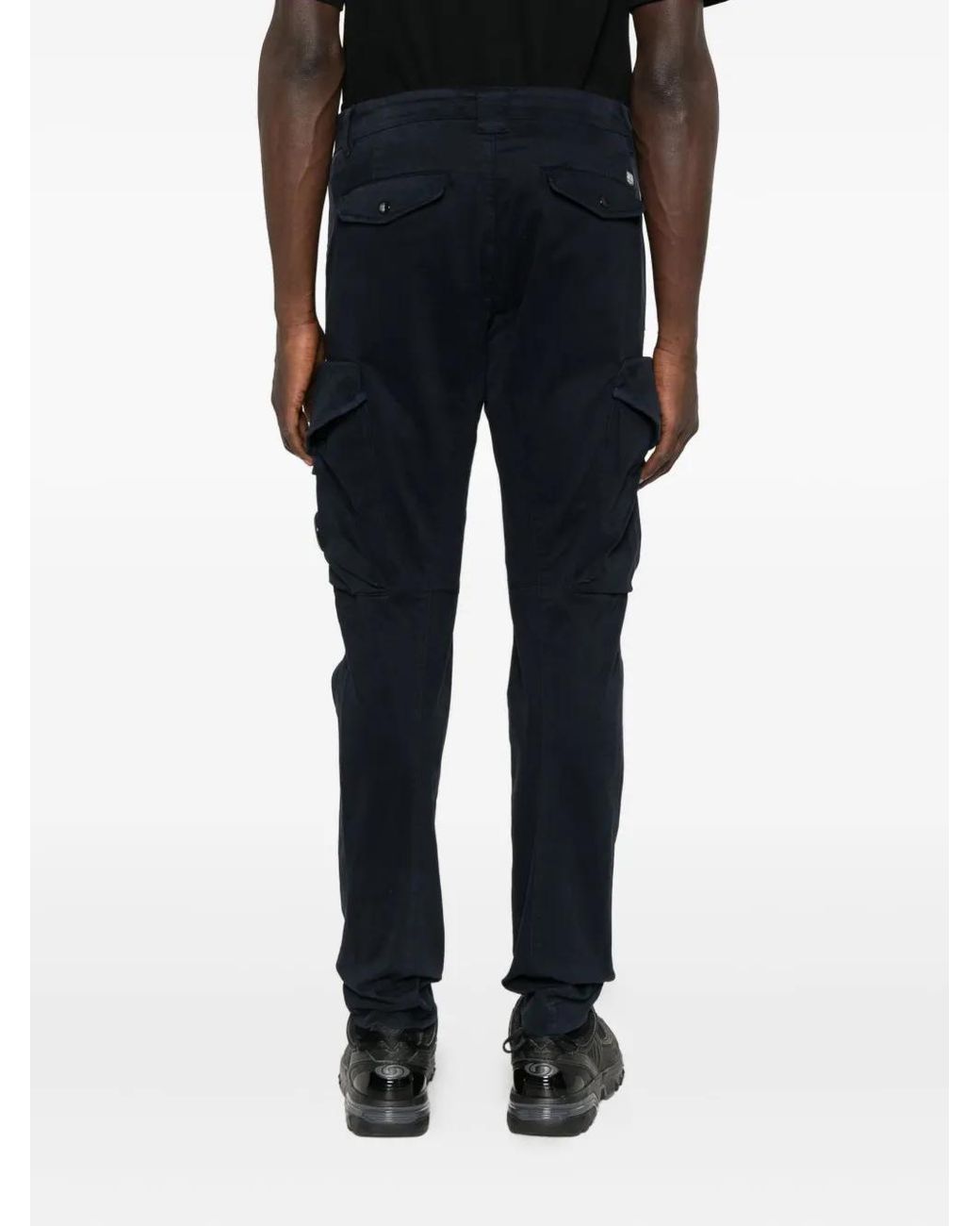 C P Company Blue Cp Company Cargo-Pocket Trousers for men