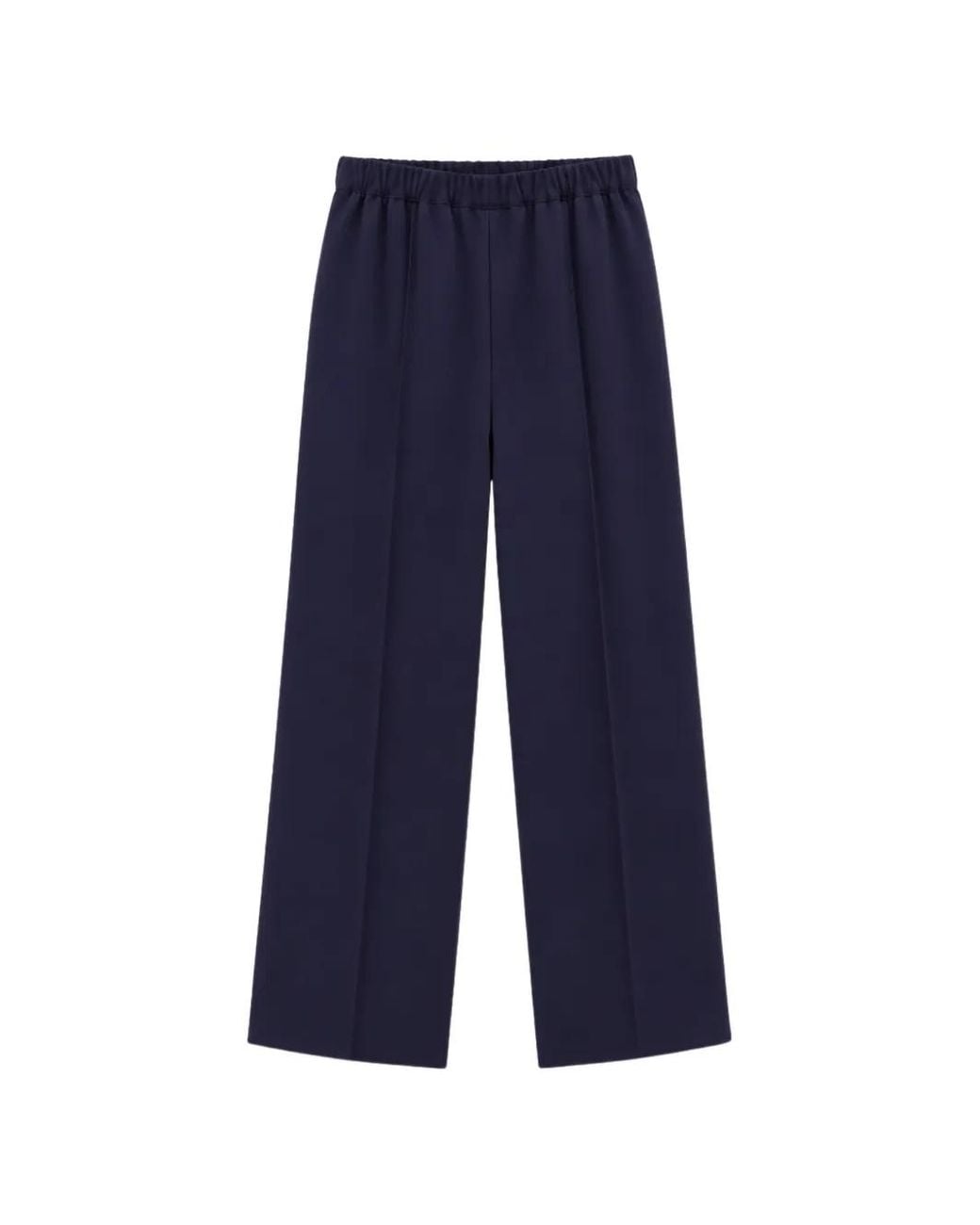 Liviana Conti Blue Nolan Elasticated-Waist Palazzo Trousers