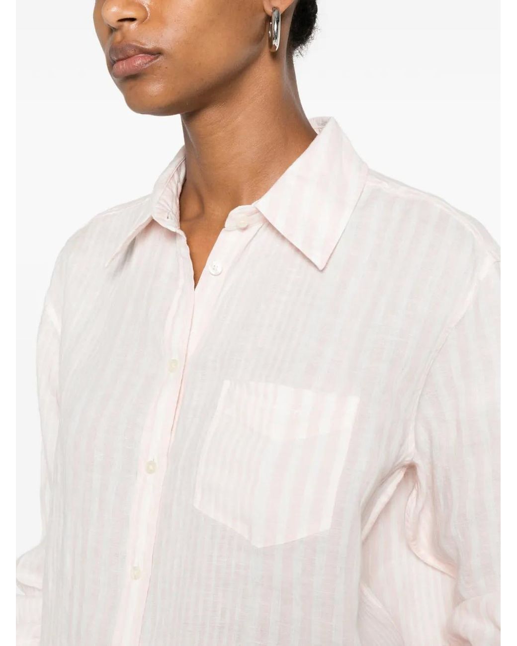 Gant Pink Striped Chest-Pocket Shirt