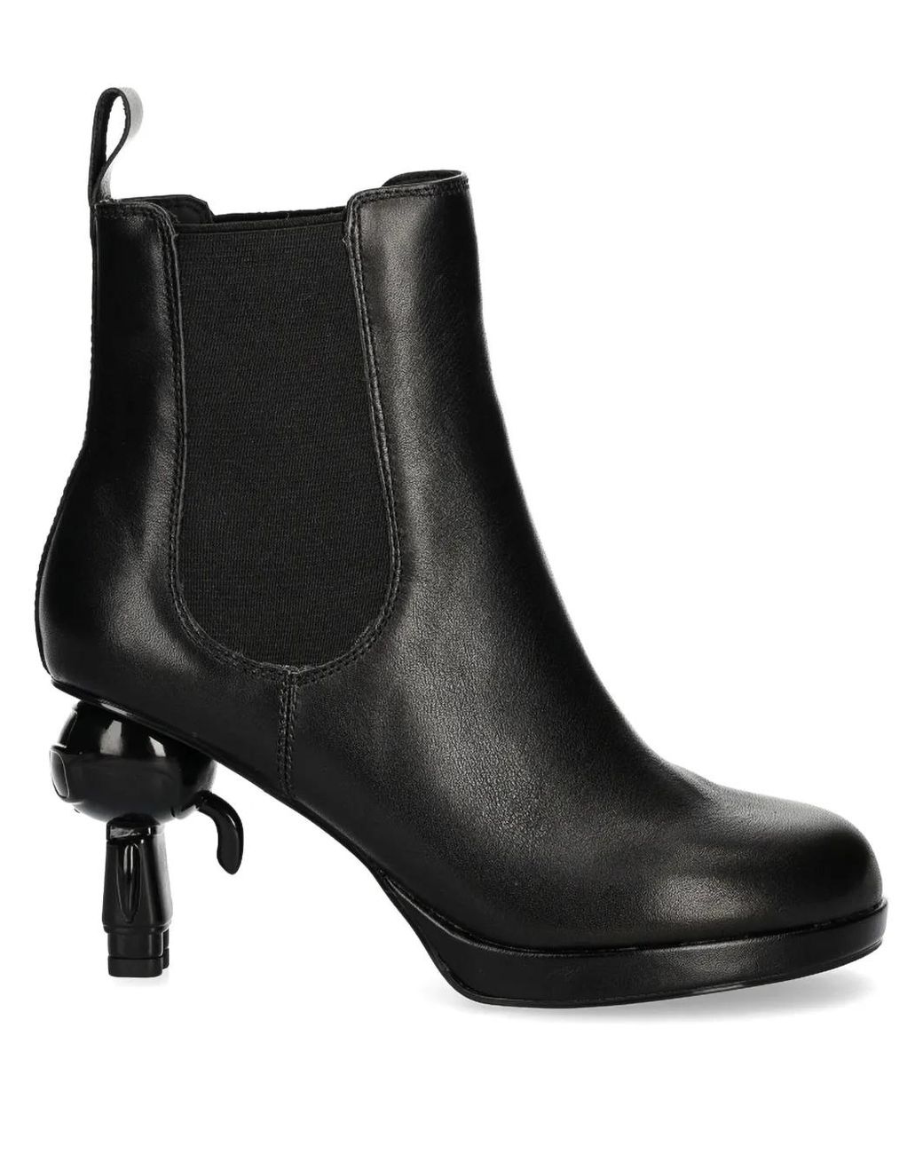 Karl Lagerfeld Black Leather Chelsea Boots
