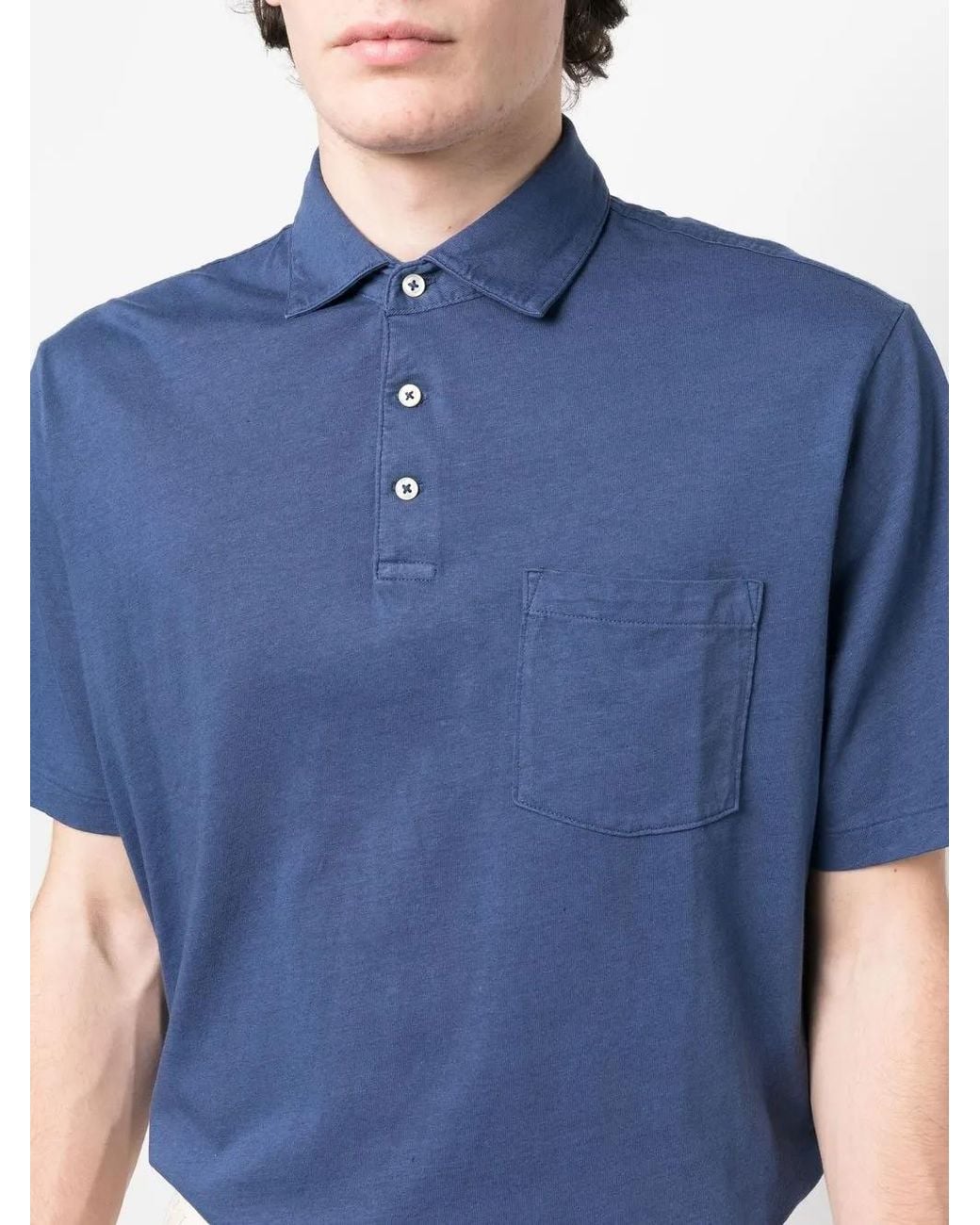 Polo Ralph Lauren Blue Chest-Pocket Polo Shirt for men