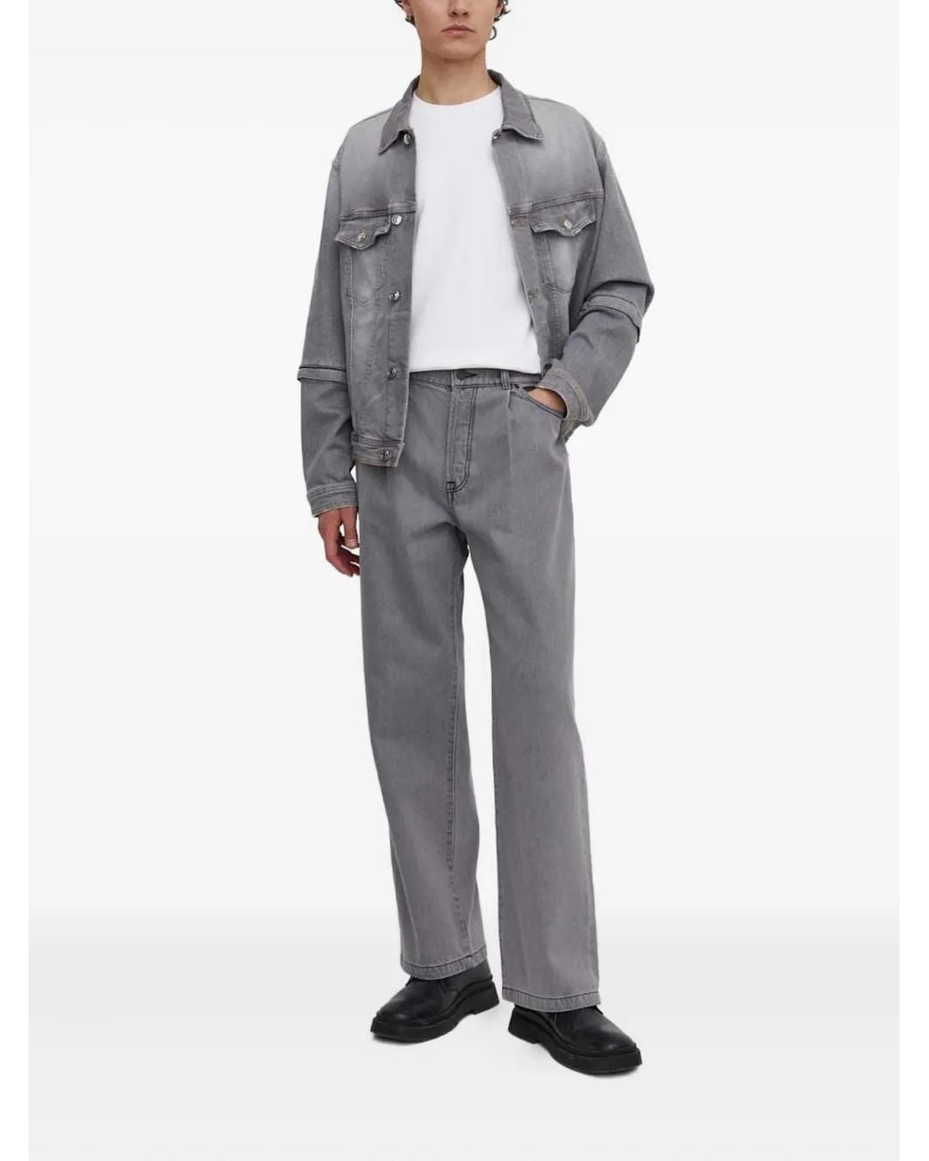 IRO Gray Antonio Pleated Jeans for men