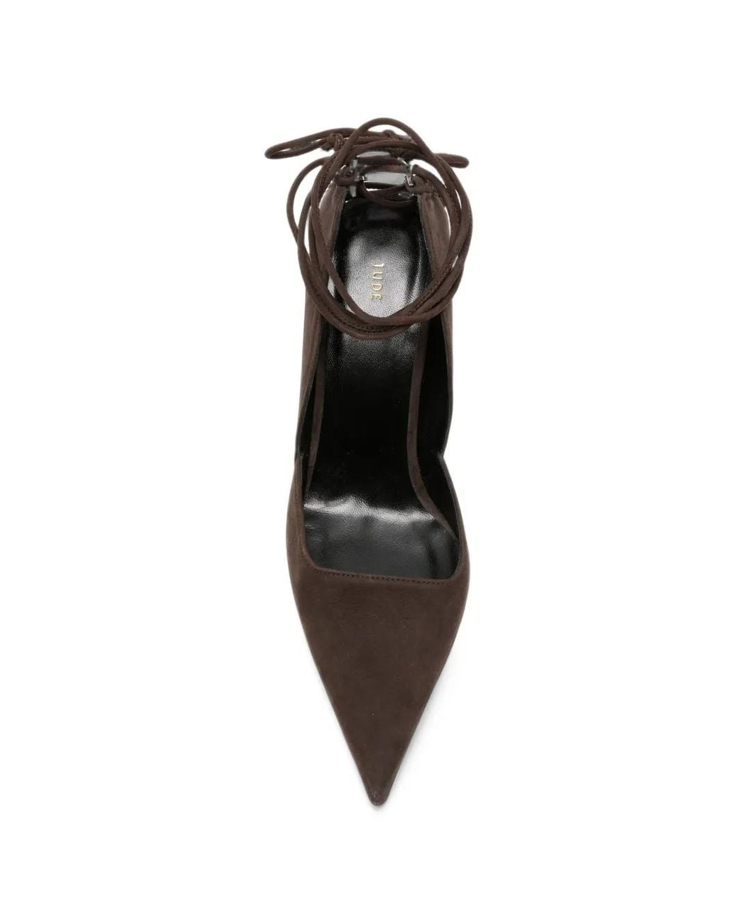 Jude Black Scoop Lace-Up Pumps