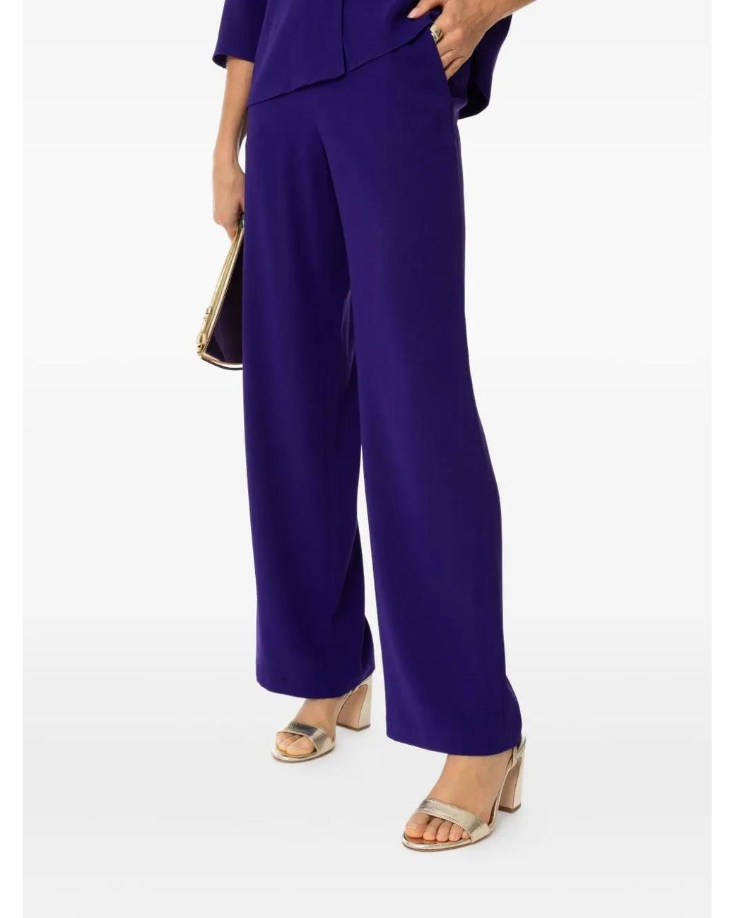 Peter Cohen Blue Wide-Leg Pocket Trousers