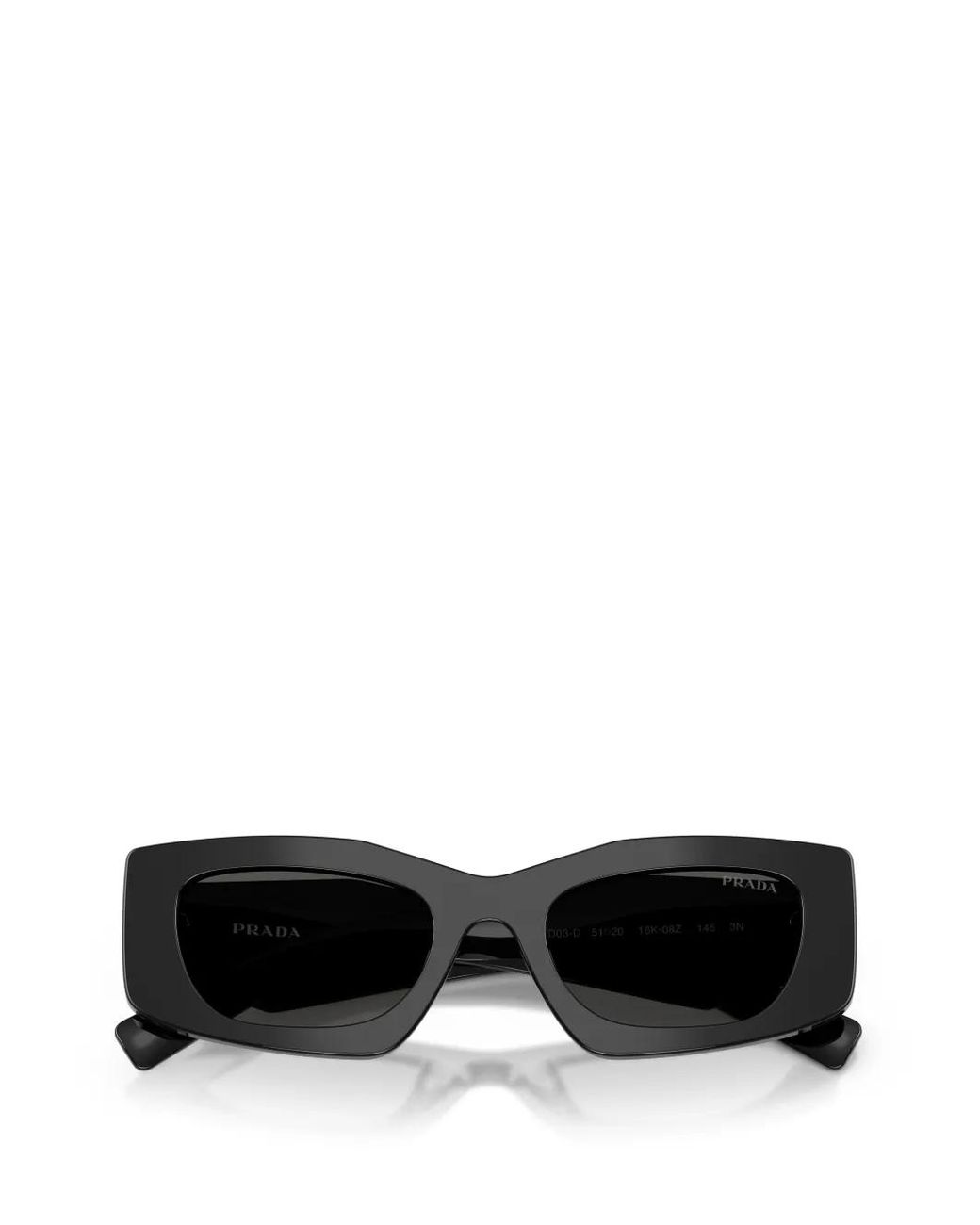 Prada Gray Geometric-Frame Sunglasses