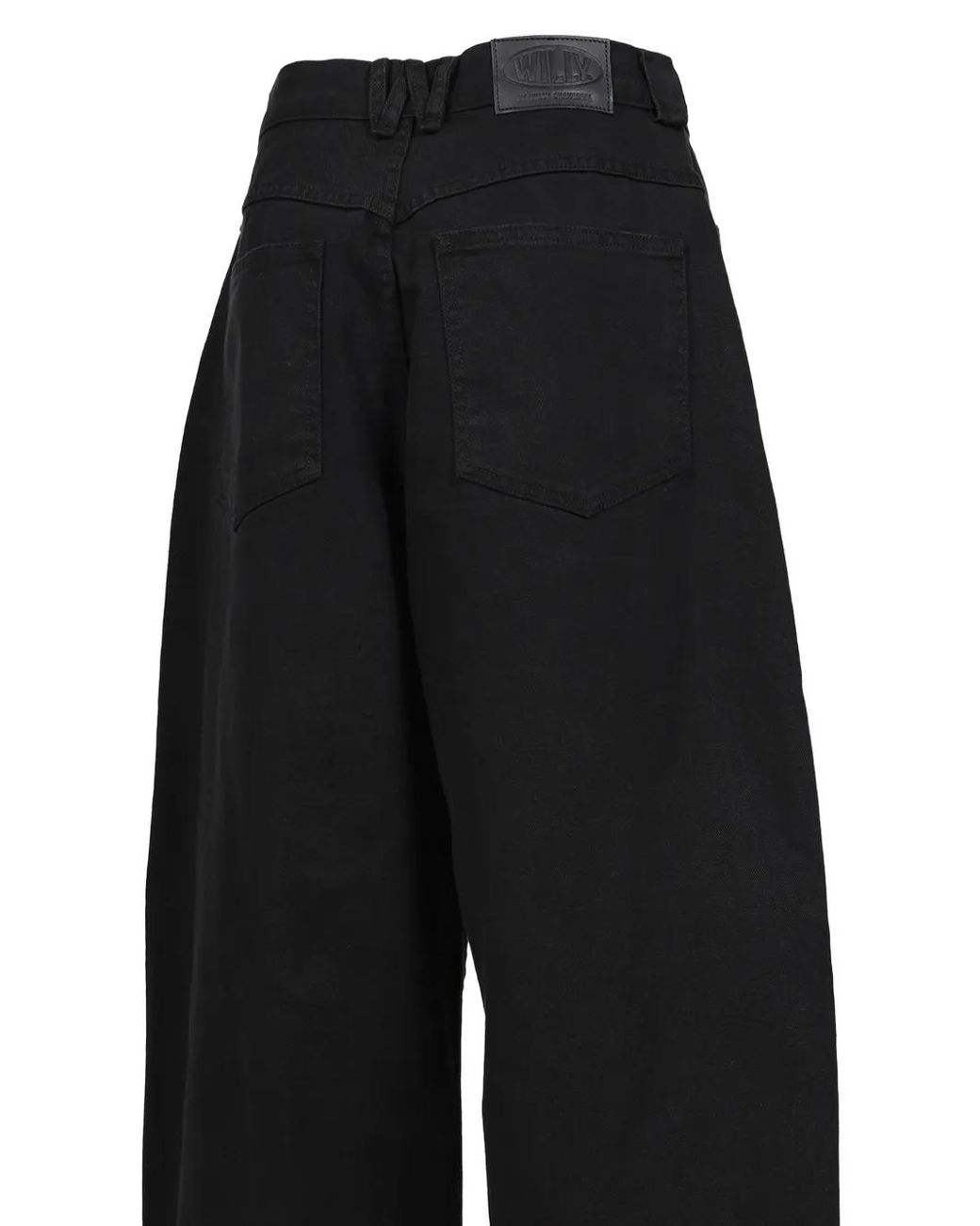 Willy Chavarria Black Bad Girl Barrel-Leg Jeans