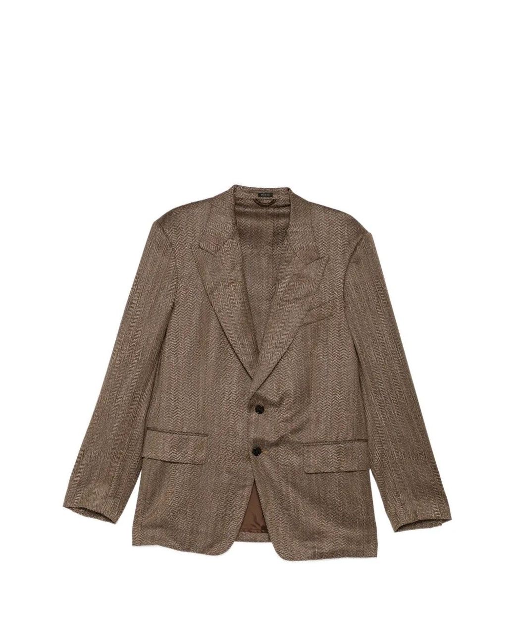 Tom Ford Brown Damier Shelton Blazer for men