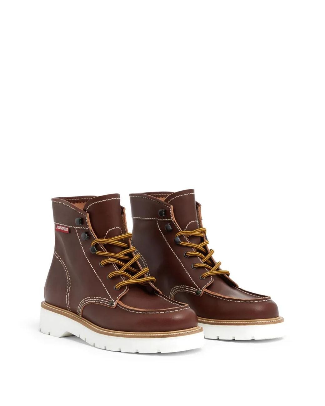 DSquared² Brown Leather Boots for men