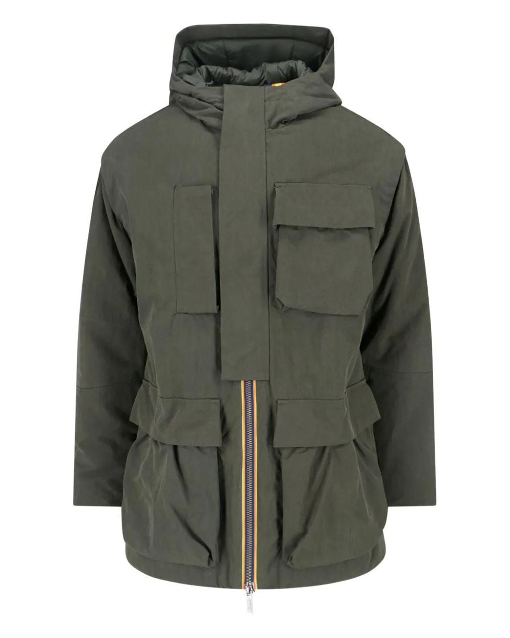 K-Way Green Hooded Pocket Jacket for men