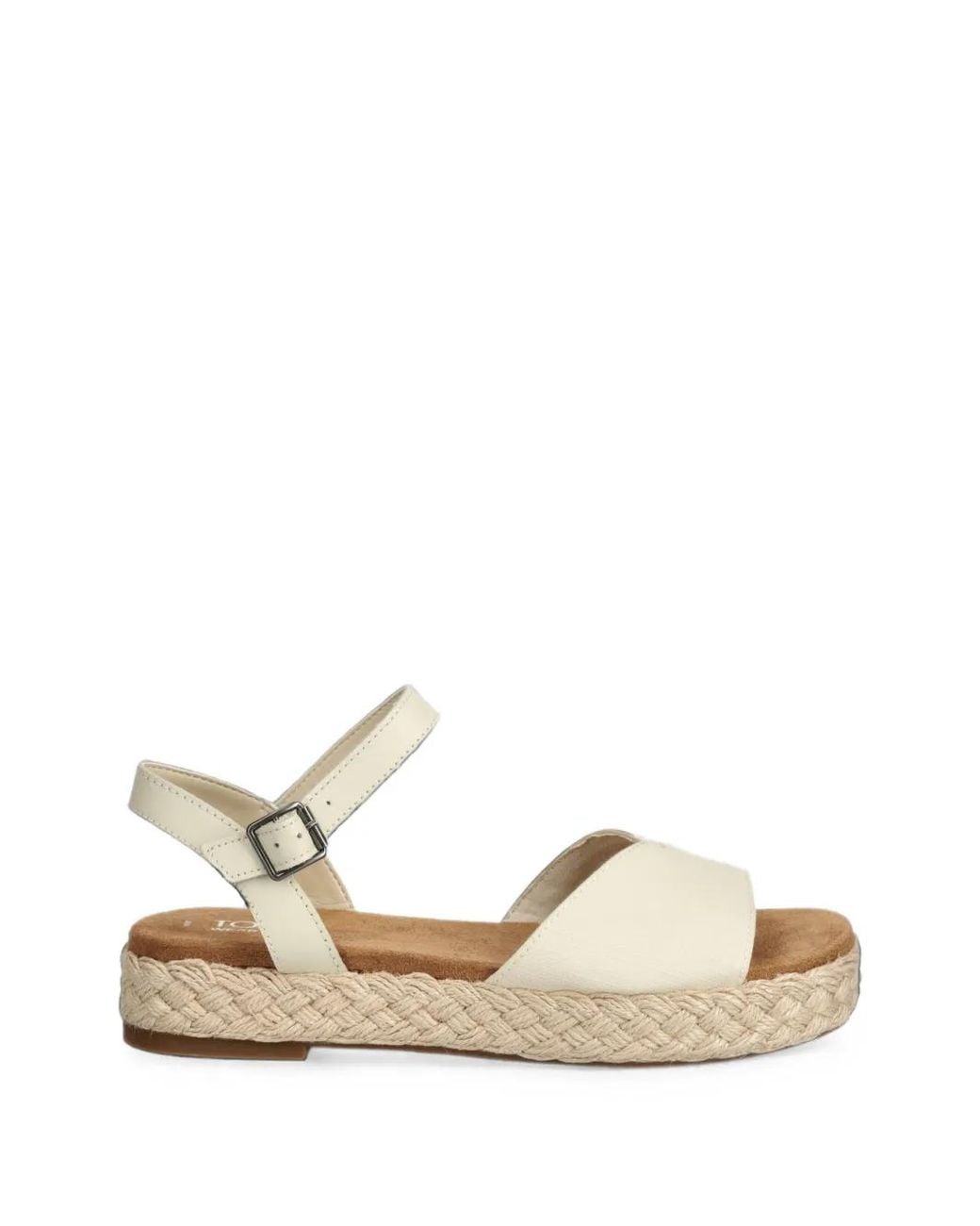 TOMS Natural Abby Buckle-Fastening Platform Espadrilles