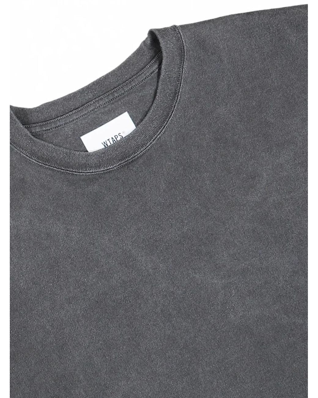 (w)taps Gray Sign-Od Logo-Patch Sweatshirt for men