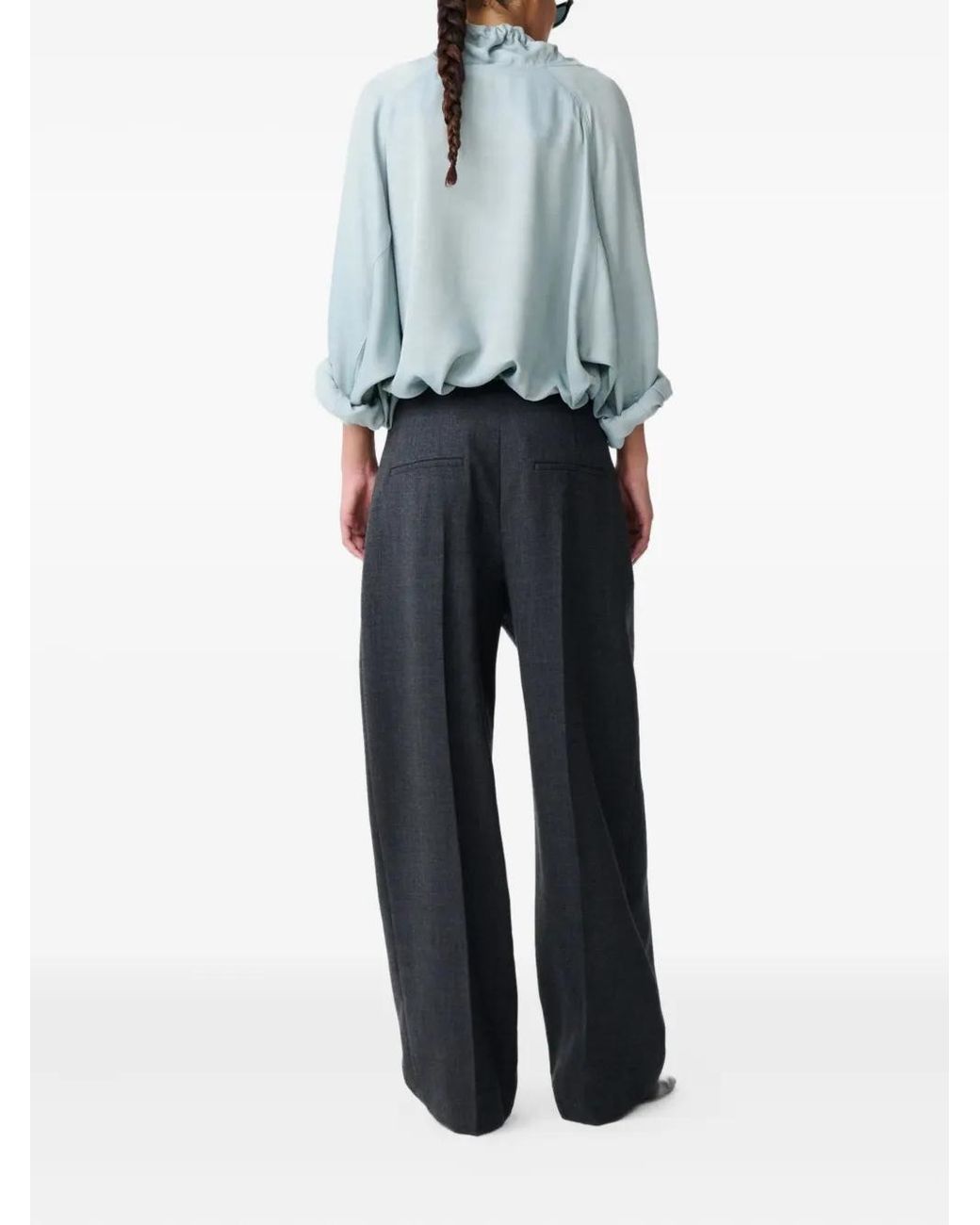 Studio Nicholson Gray Pleated Lira Pants
