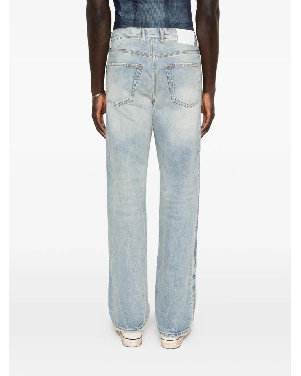 NUMERIS Blue Belt-Loops Jeans for men