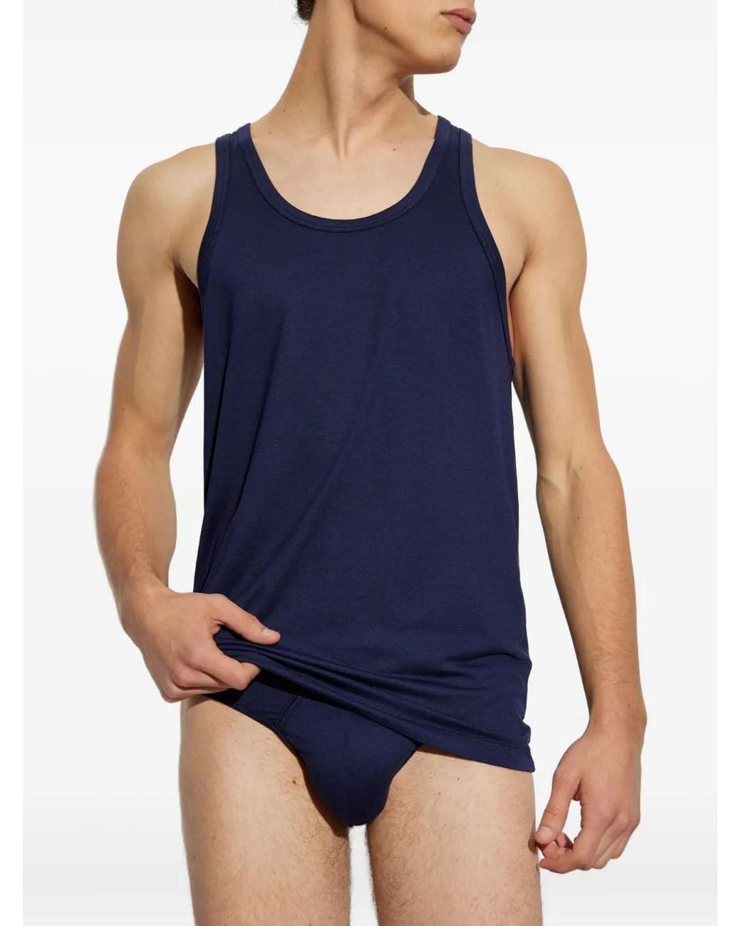 DSquared² Blue Logo-Patch Vest for men