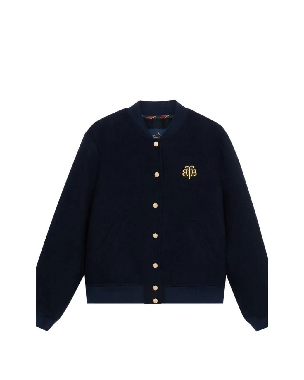 Brooks Brothers Blue Varsity Bomber Jacket
