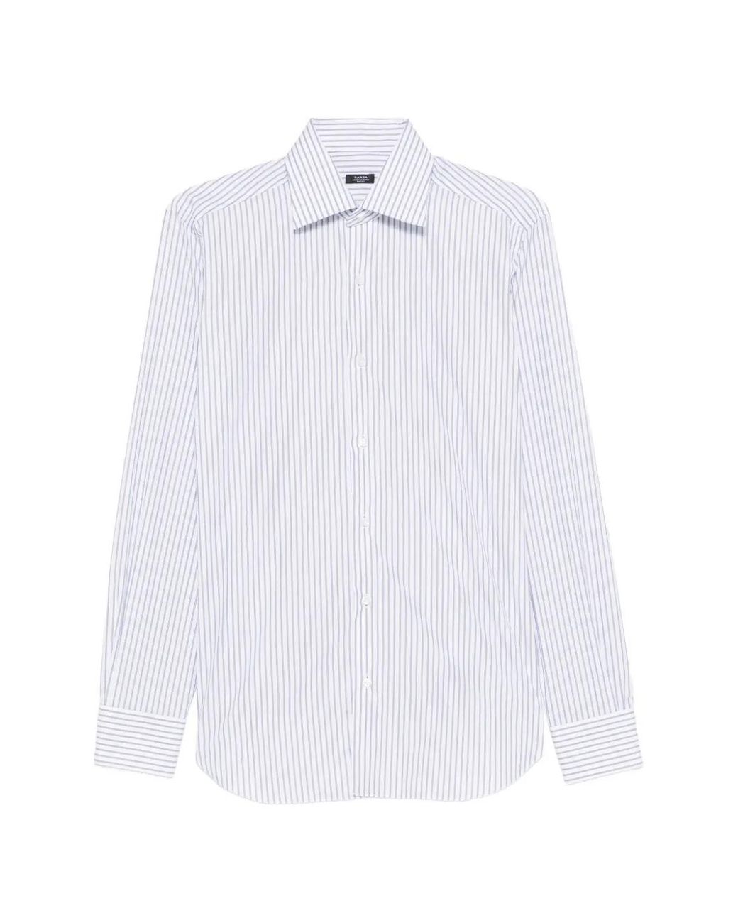 Barba Napoli White Chemise À Rayures for men