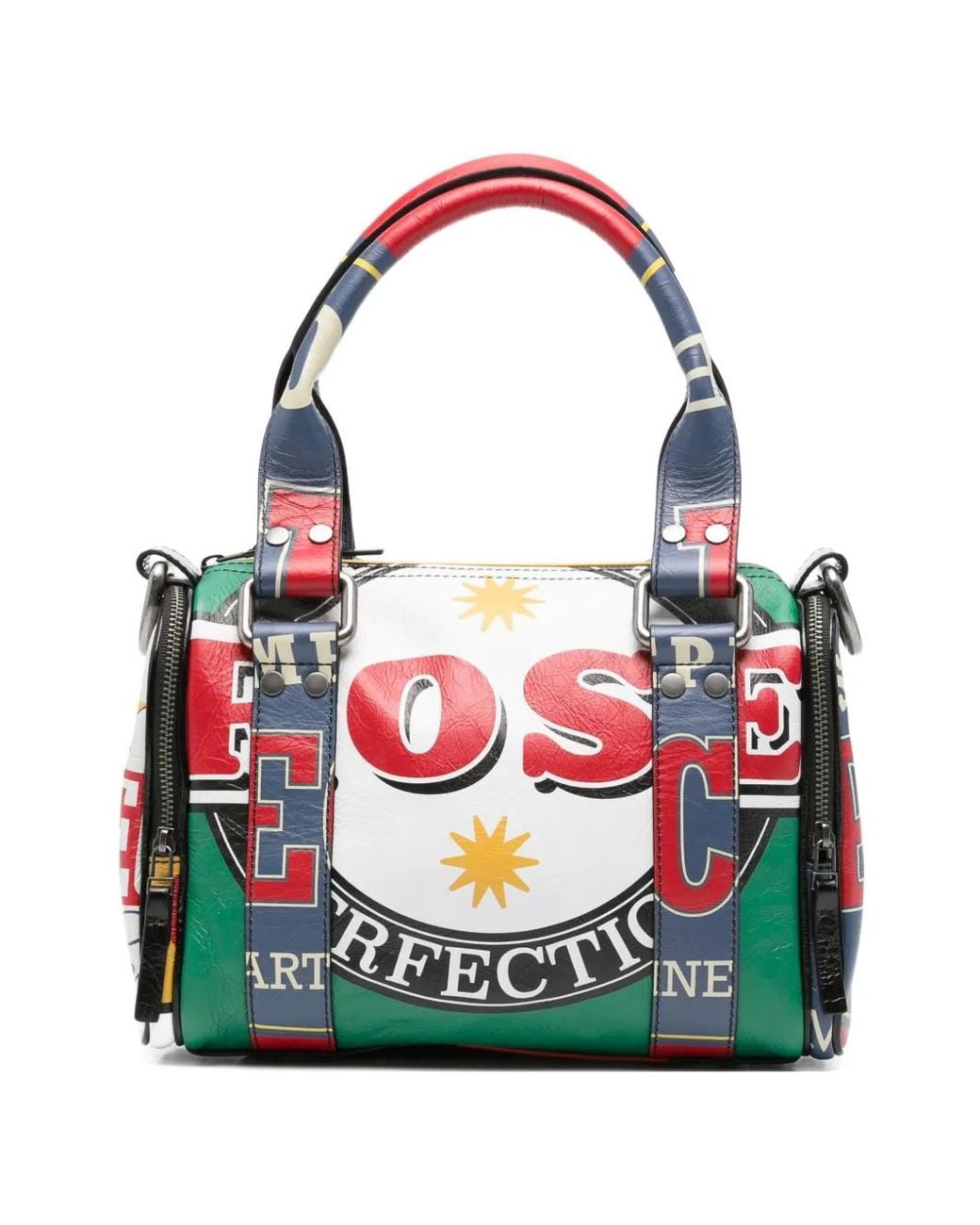 Martine Rose Black Mini Beer Mat Graphic-Print Tote Bag