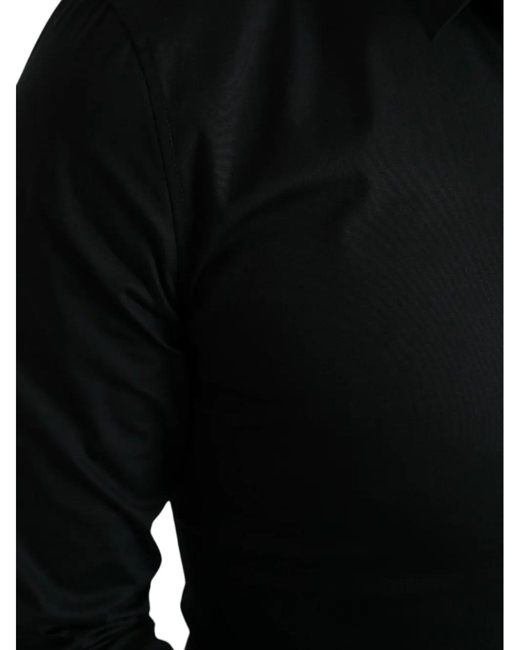 Dolce & Gabbana Black Chemise Cintrée À Manches Longues for men