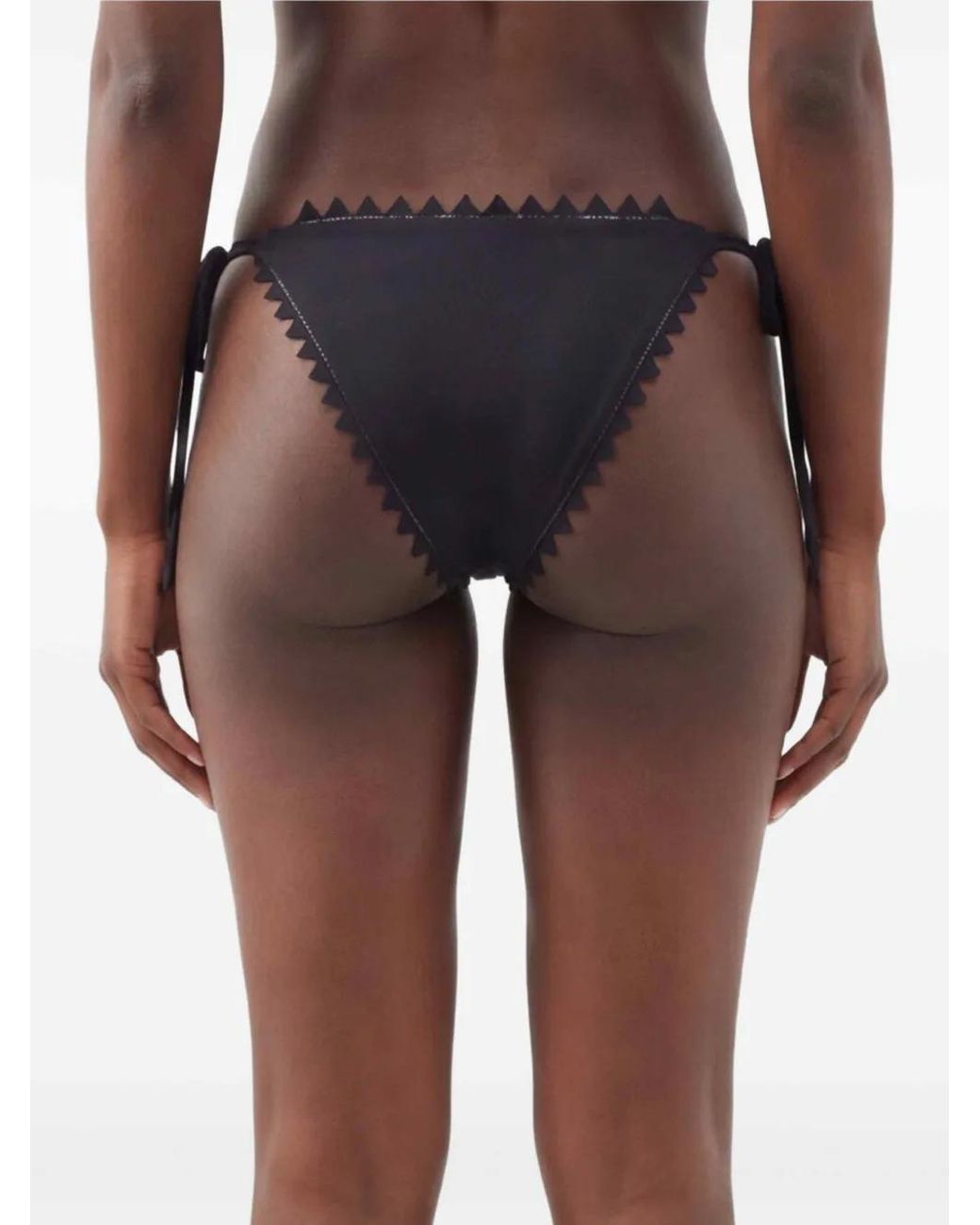 Jacquemus Black Le Bas De Maillot Picot Bikini Bottoms