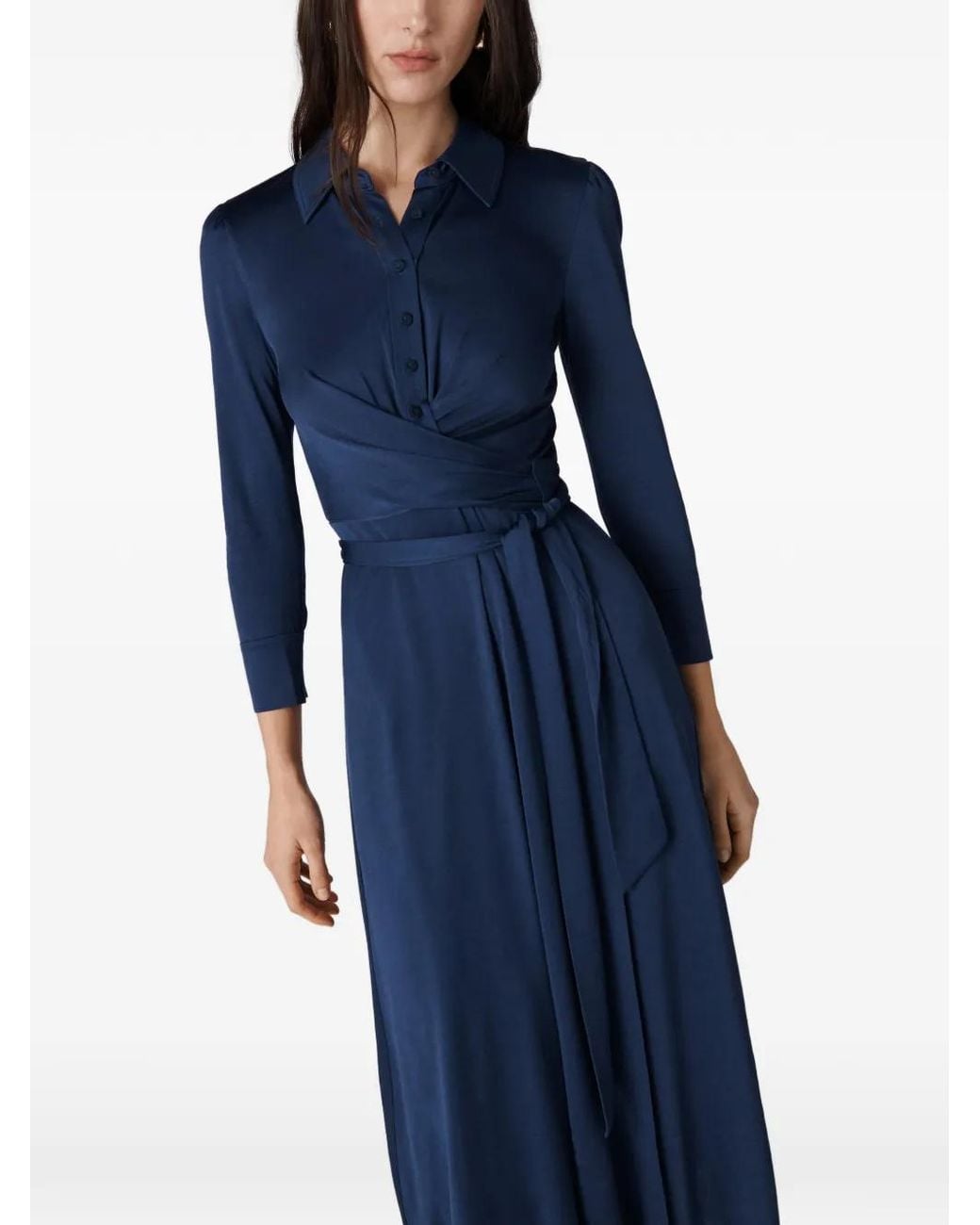 Diane von Furstenberg Blue Sana Midi Dress