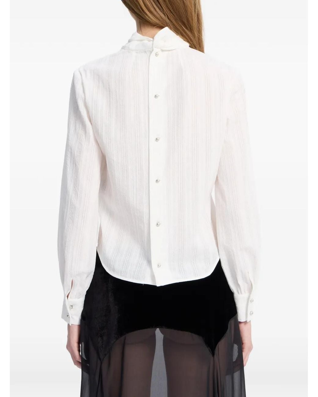 Ann Demeulemeester Geplooide Blouse in het White